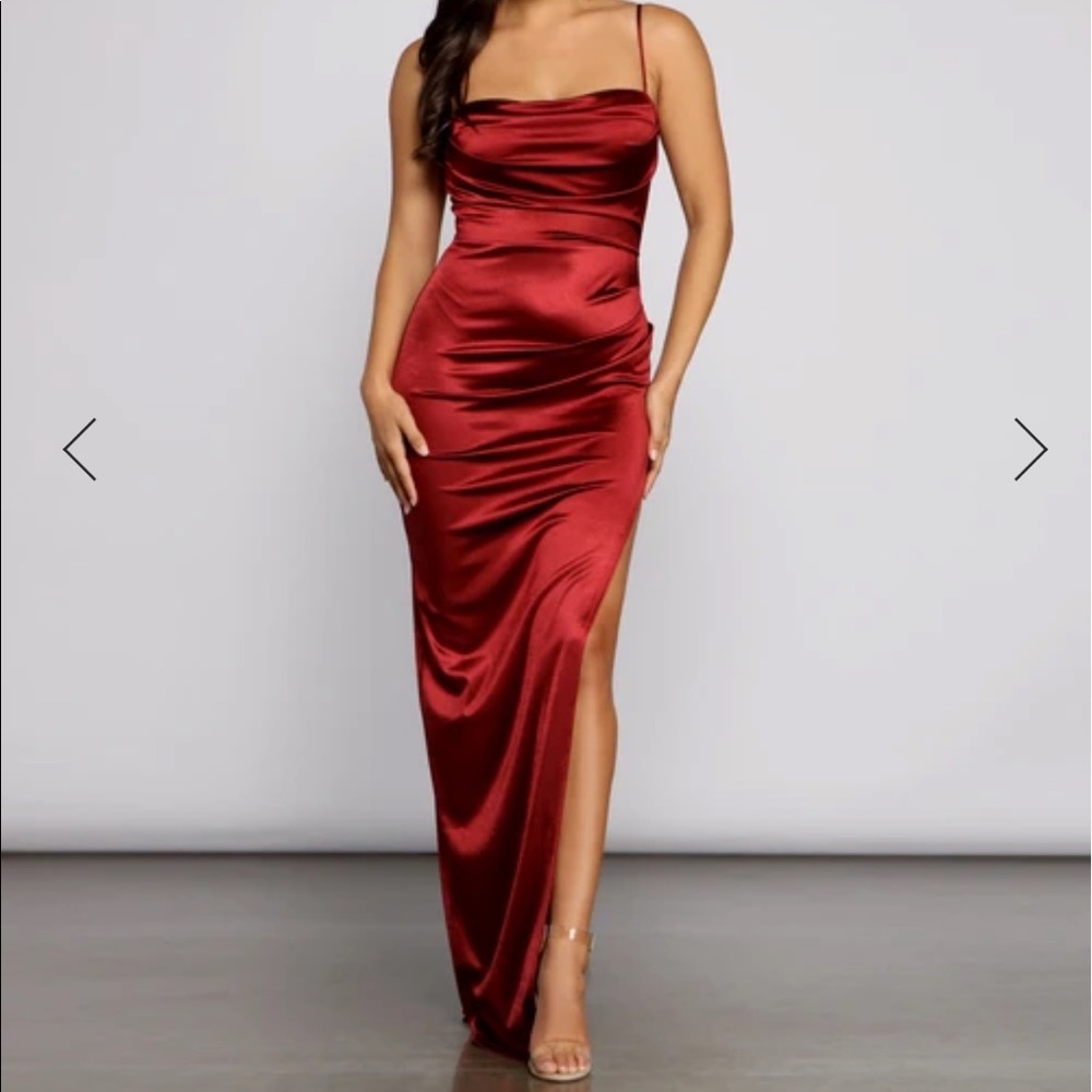 Windsor Red Satin Dress